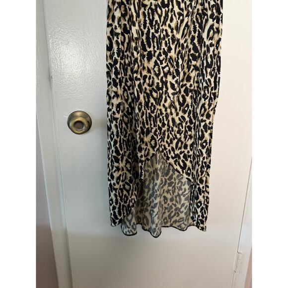 ASOS Leopard Print Wrap Dress Size 10 - Picture 6 of 8